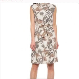 Laura Bianchi Made in Italy Flora/Fauna Button Down Tie Waist Dress